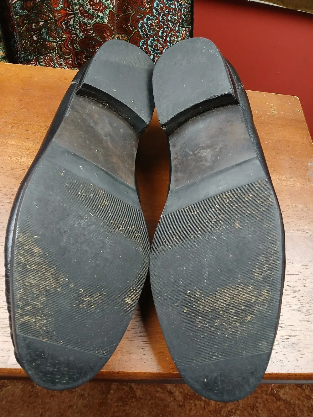 CRANSTON Black Leather Tassel Venetian Moc Toe Slip On Loafers Men's Size 12D